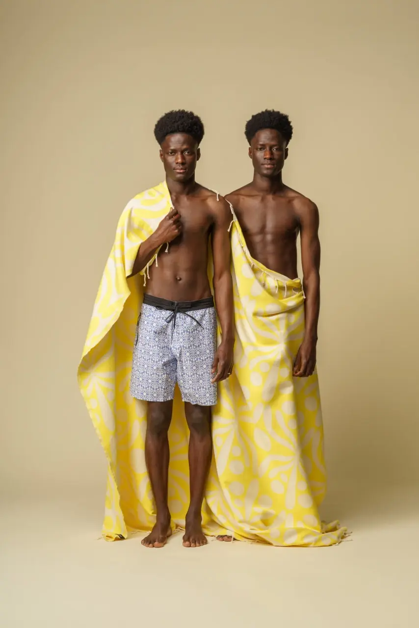 Futah - Flora Jaune Serviette de Plage XL (6)