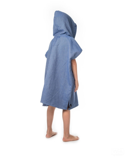 Ericeira Bleu Poncho Enfant (2)