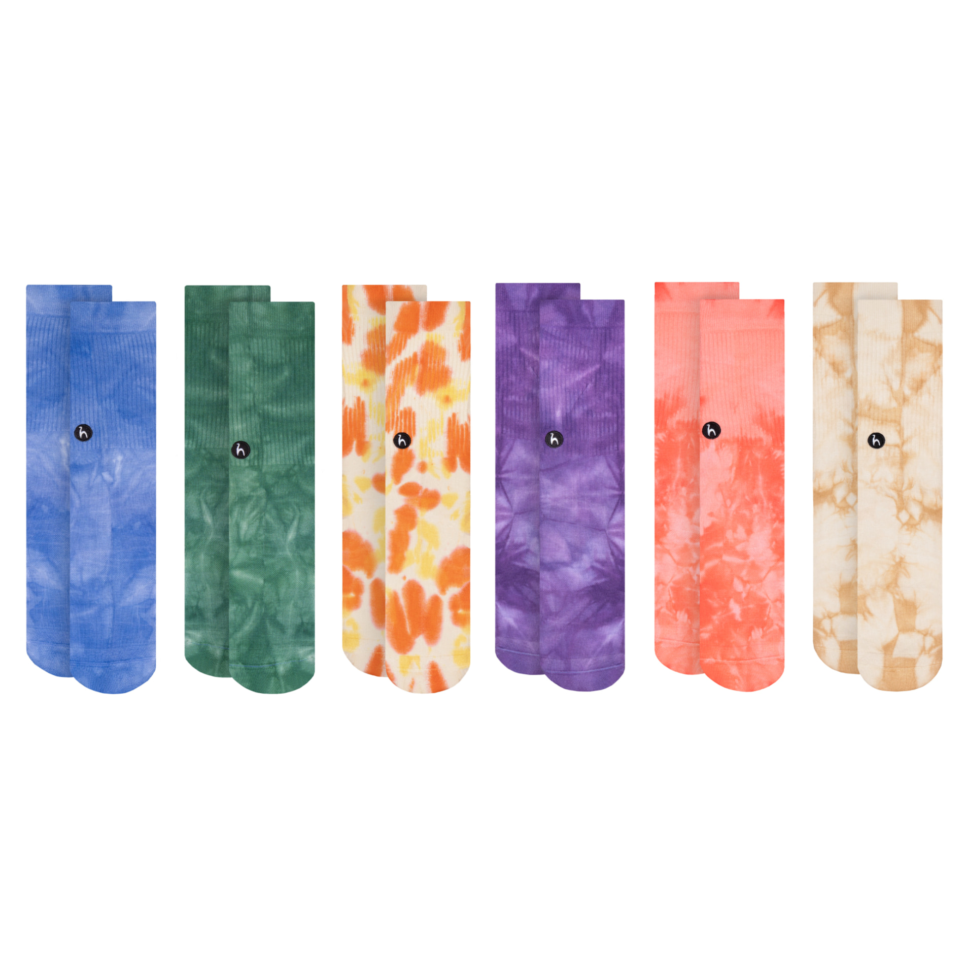 Futah - 6-Pack Chaussettes Tie Dye (1)