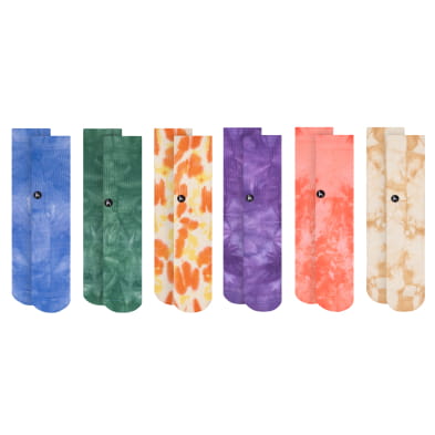 6-Pack Chaussettes Athletic Tie Dye
