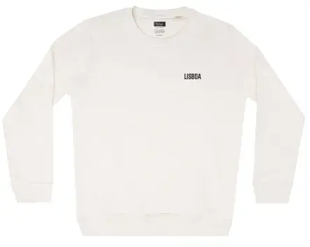 Sweatshirt Blanc Coton Biologique - Lisboa