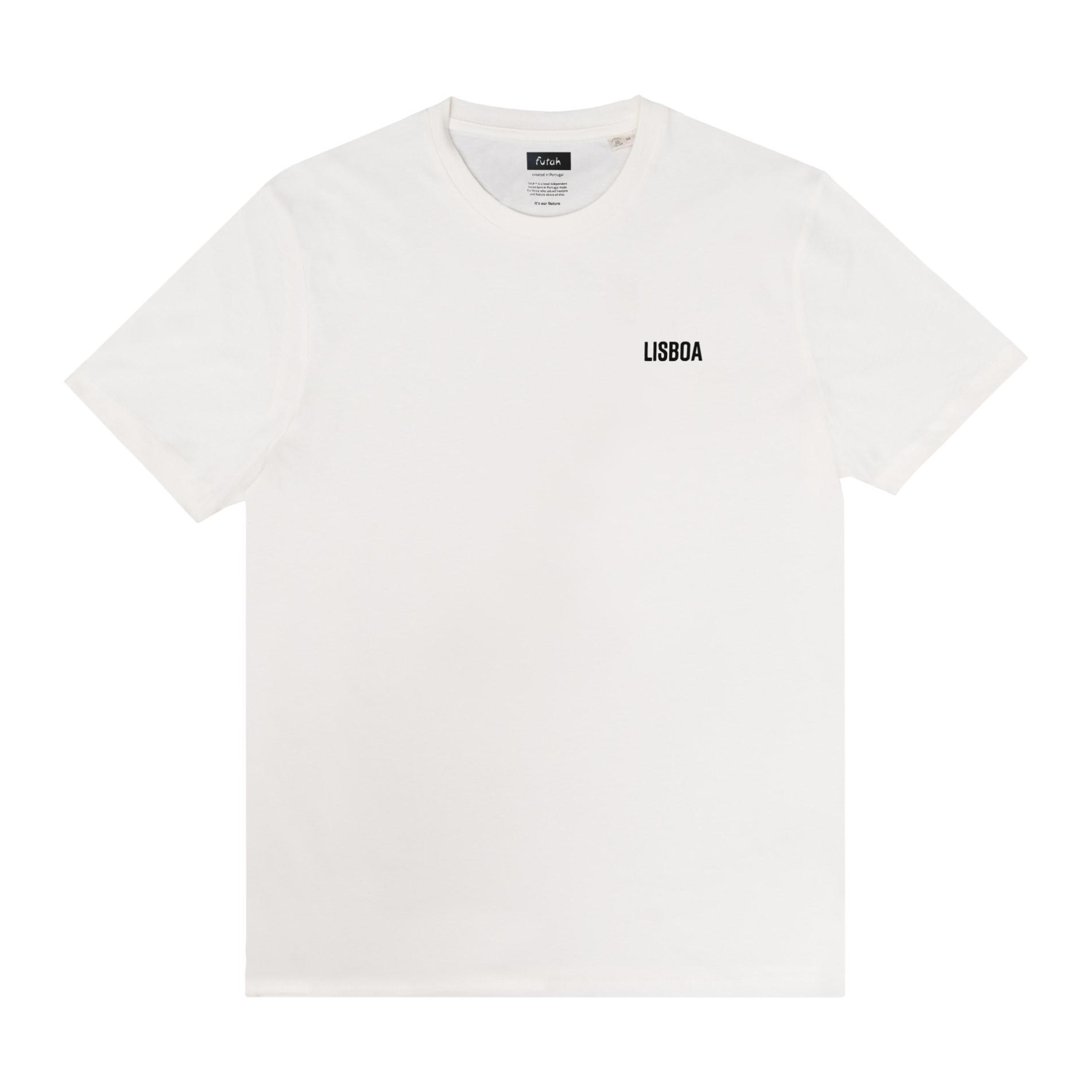 Futah - T-shirt Blanc Coton Biologique - Lisboa (1)