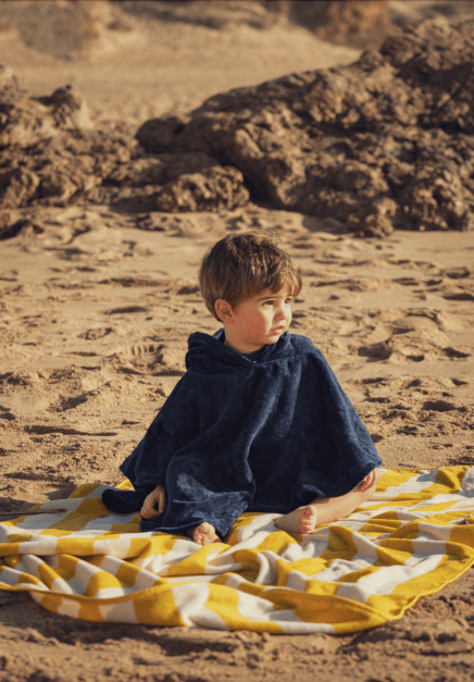 Ericeira Bleu Poncho Épongé Bébé (2)