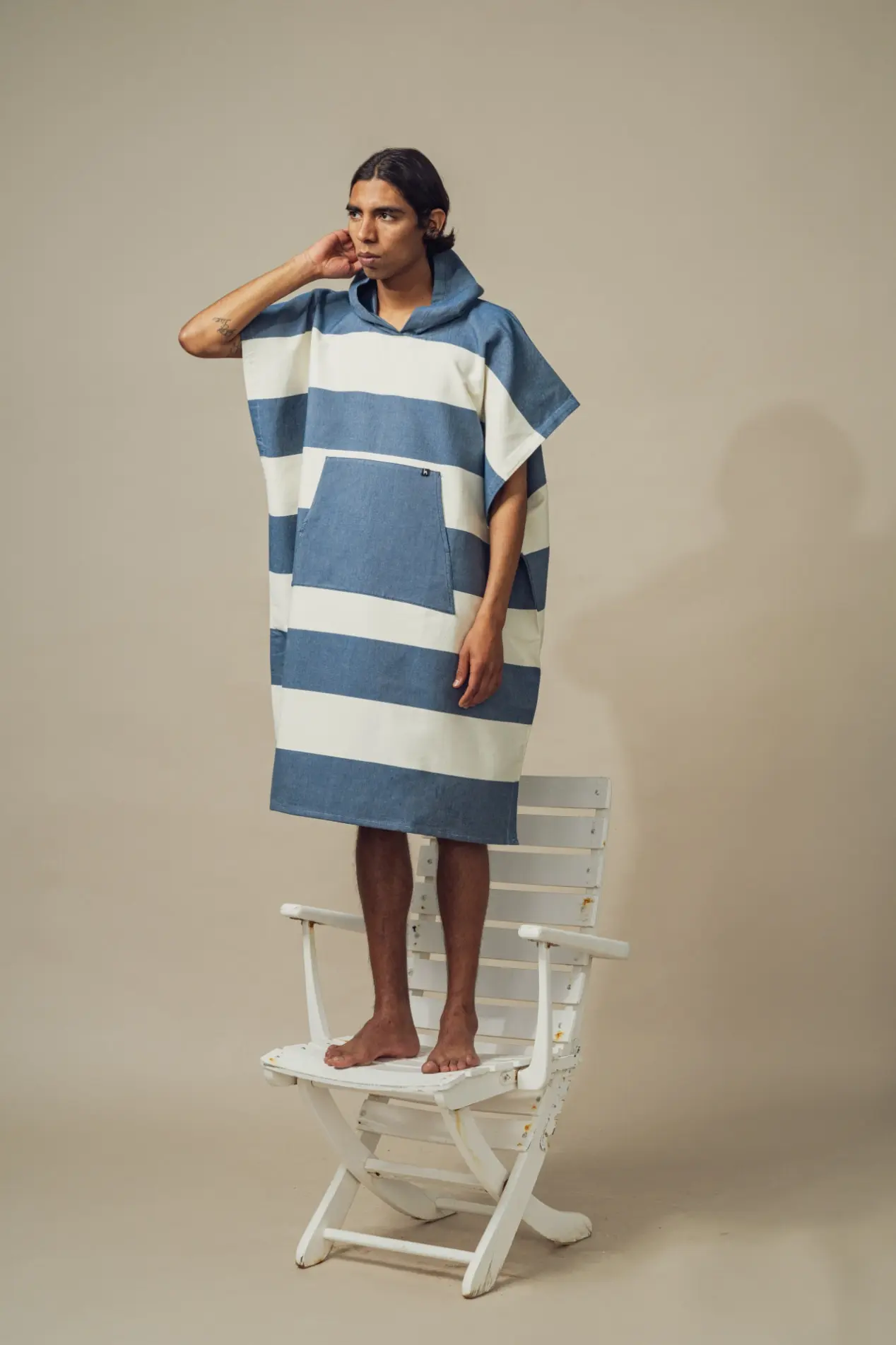 Futah - Bedu Blue Poncho (4)