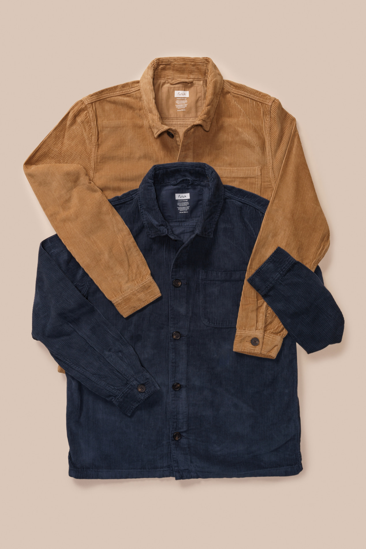 Futah - Veste en velours côtelé Bleu (2)