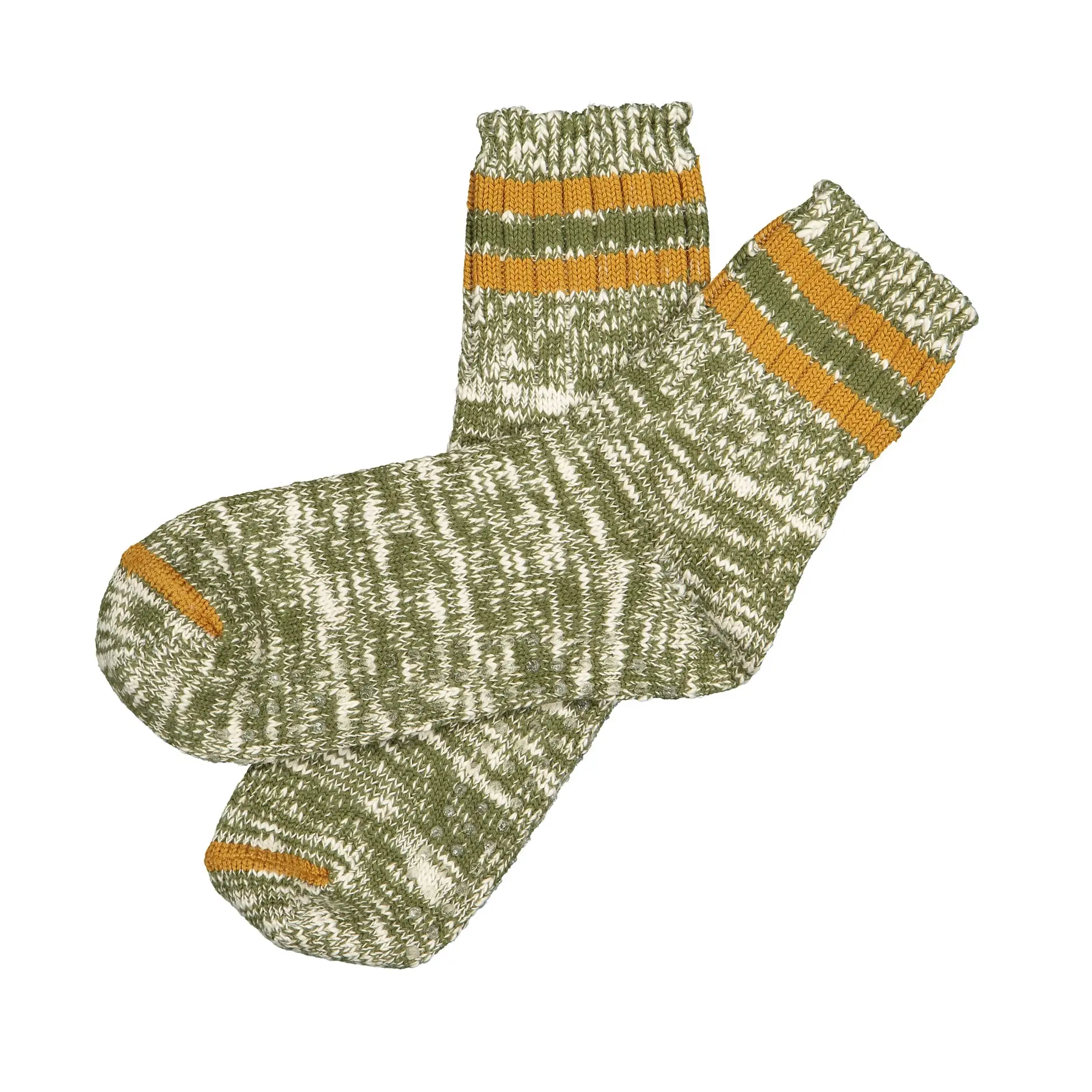 Futah - Chaussettes en coton flammé Vert (2)