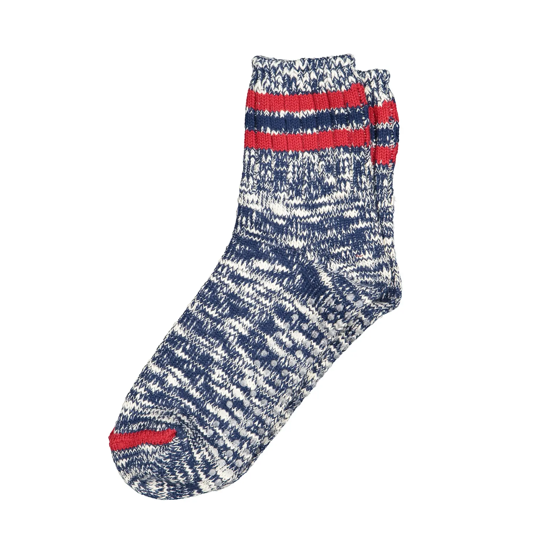 Futah - Chaussettes en coton flammé bleu (1)
