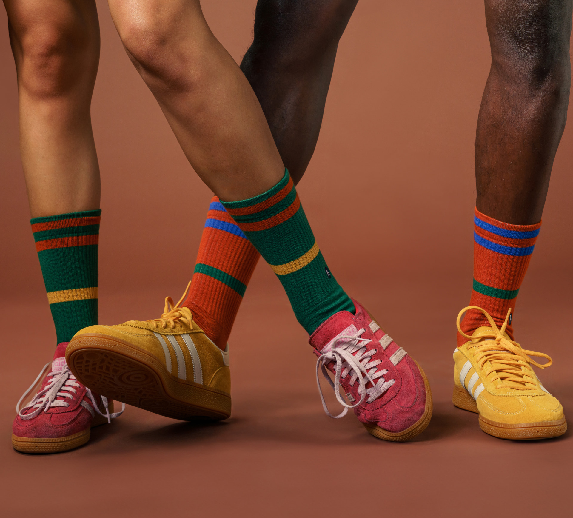 Futah - Chaussettes Rayures Vert Argile (4)