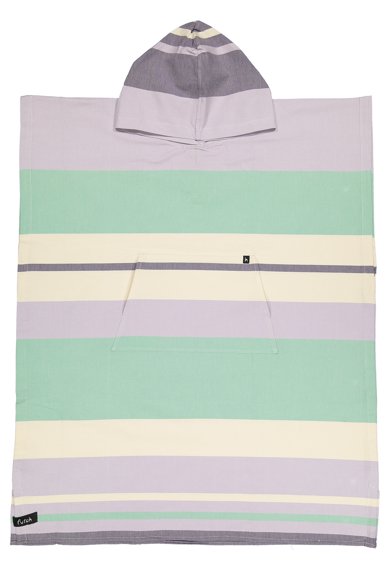 Futah - Papua Vert & Violet Poncho  (1)