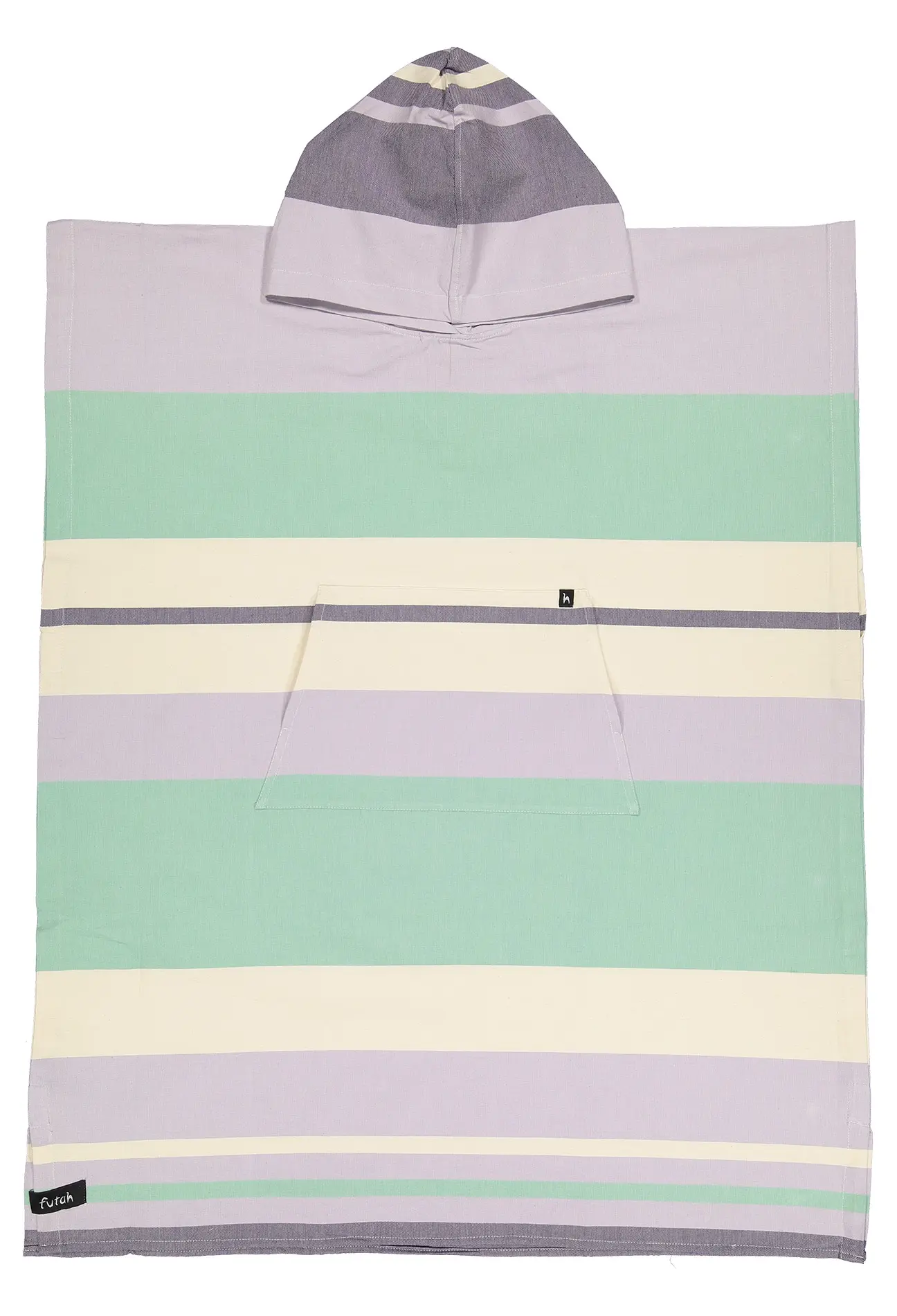 Futah - Papua Vert & Violet Poncho  (1)