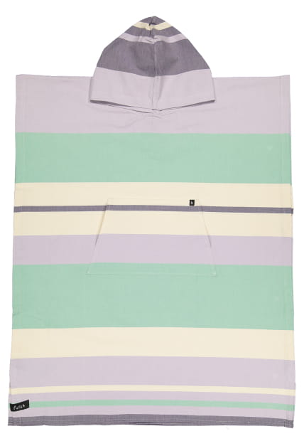 Futah Papua Vert & Violet Poncho 