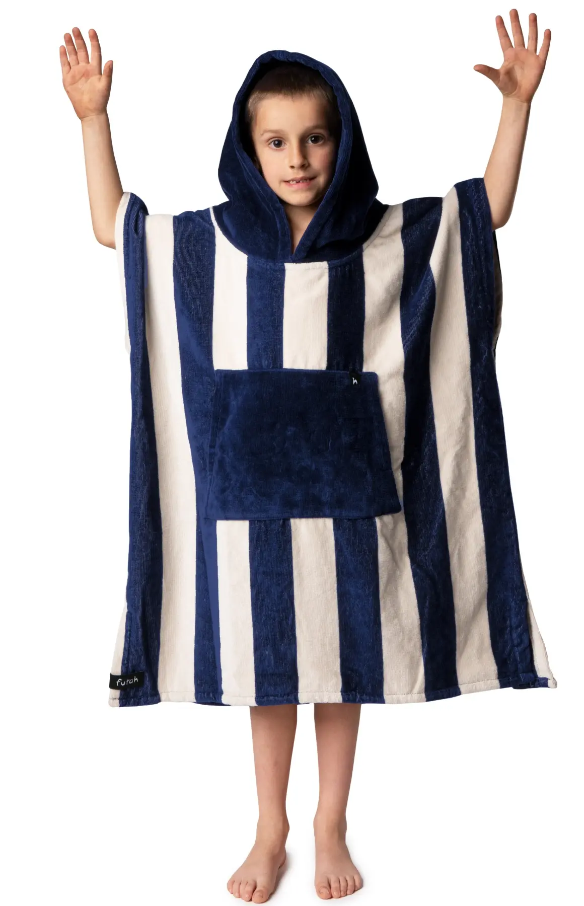 Futah - Bedu Bleu Poncho Épongé Enfant (2)