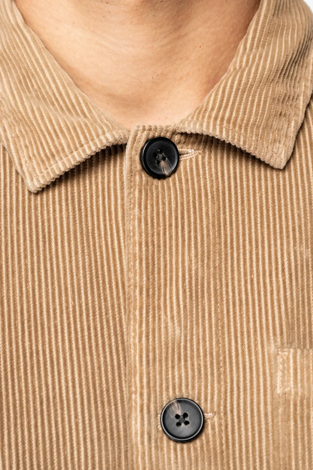 Futah - Veste en velours côtelé beige (5)