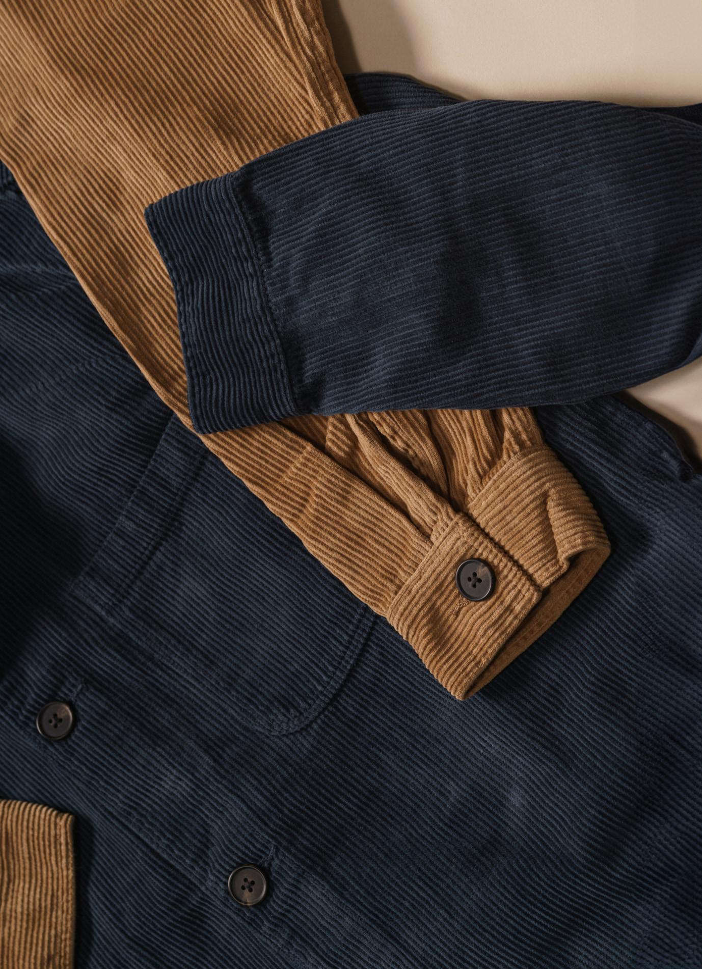 Futah - Veste en velours côtelé Bleu (3)