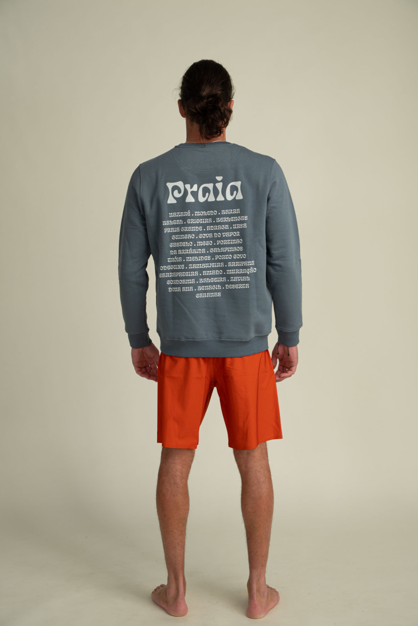 Futah - Sweatshirt Coton Biologique - Plage Gris (2)