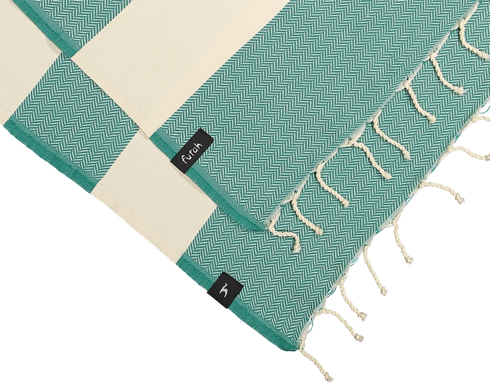Futah - Bedu Vert Serviette Grande (2)