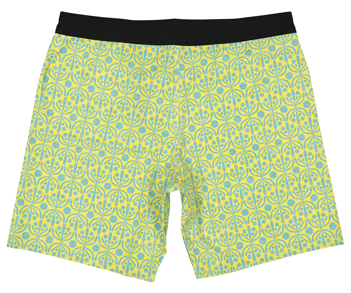 Futah - Short de Bain Jaune & Eau Flora (5)