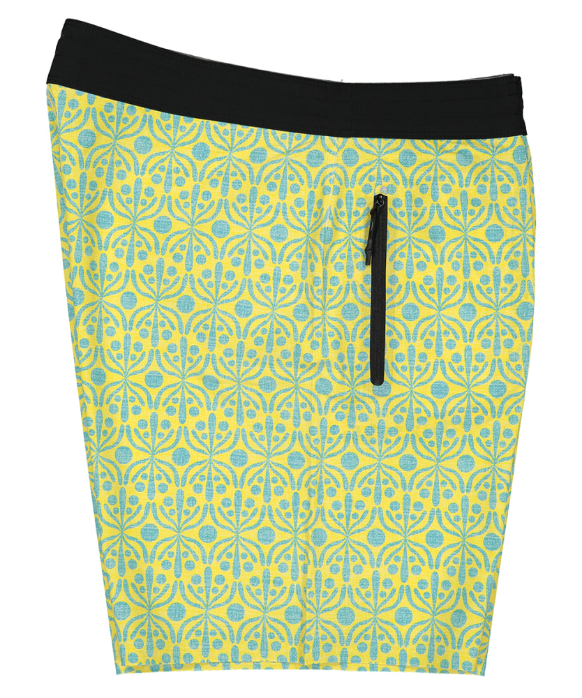 Futah - Short de Bain Jaune & Eau Flora (6)