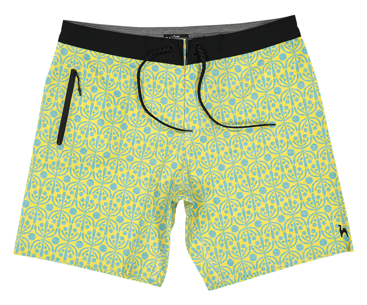Futah - Short de Bain Jaune & Eau Flora (4)
