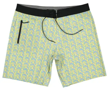 Short de Bain Jaune & Eau Vortex