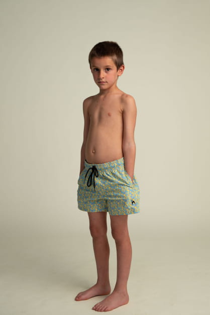 Vortex Yellow & Water Kids Swimshorts