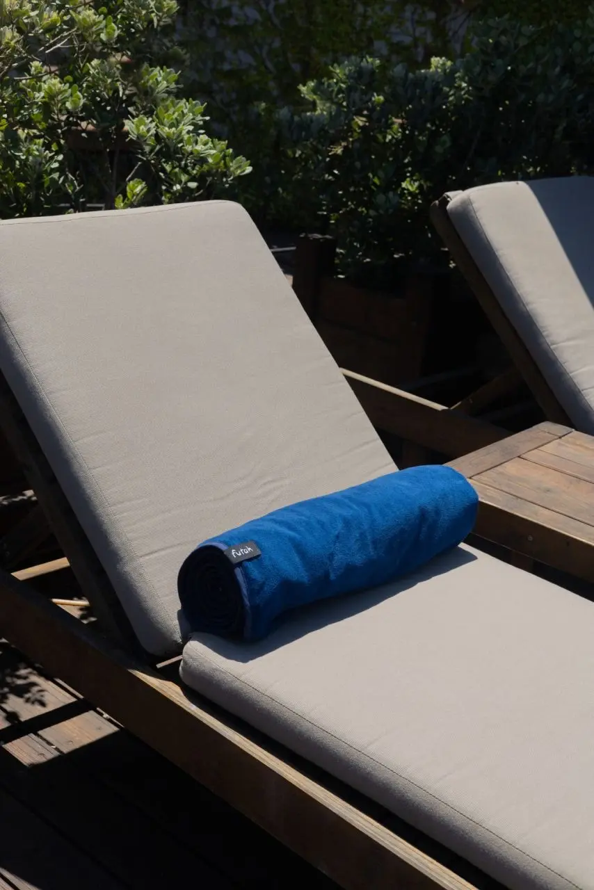 Futah - Ericeira Bleu Marine Serviette Épongé (10)