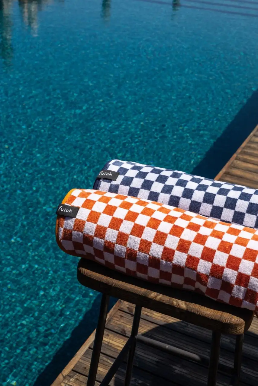 Futah - Échecs Argile Serviette éponge (6)