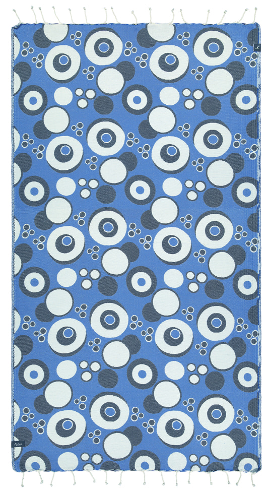 Futah - Vortex Bleu et Noire Serviette de Plage (1)