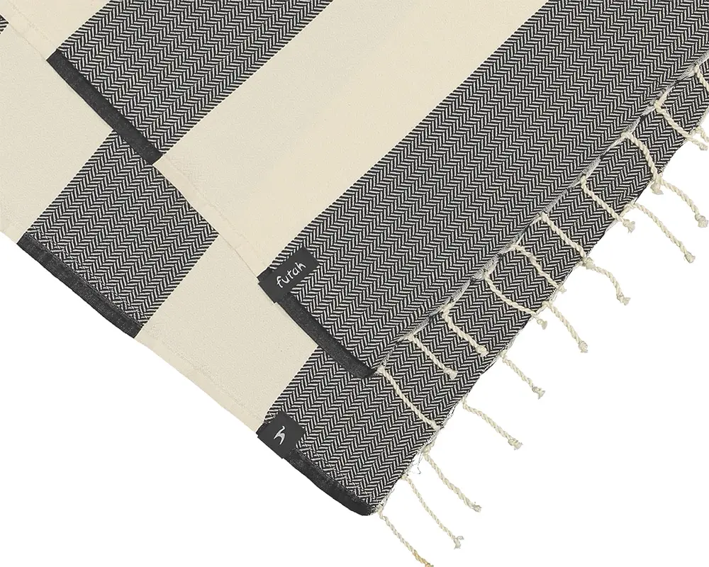 Futah - Bedu Noire Serviette de Plage (2)