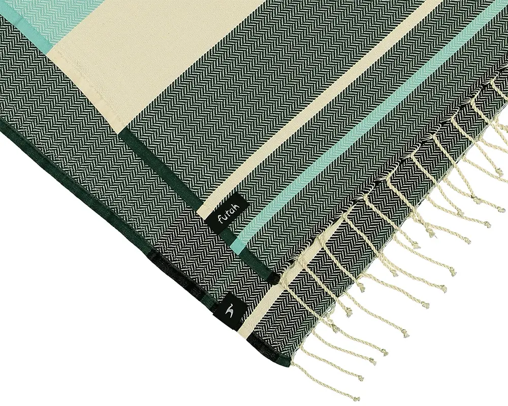 Futah - Papua Vert Serviette de Plage (2)