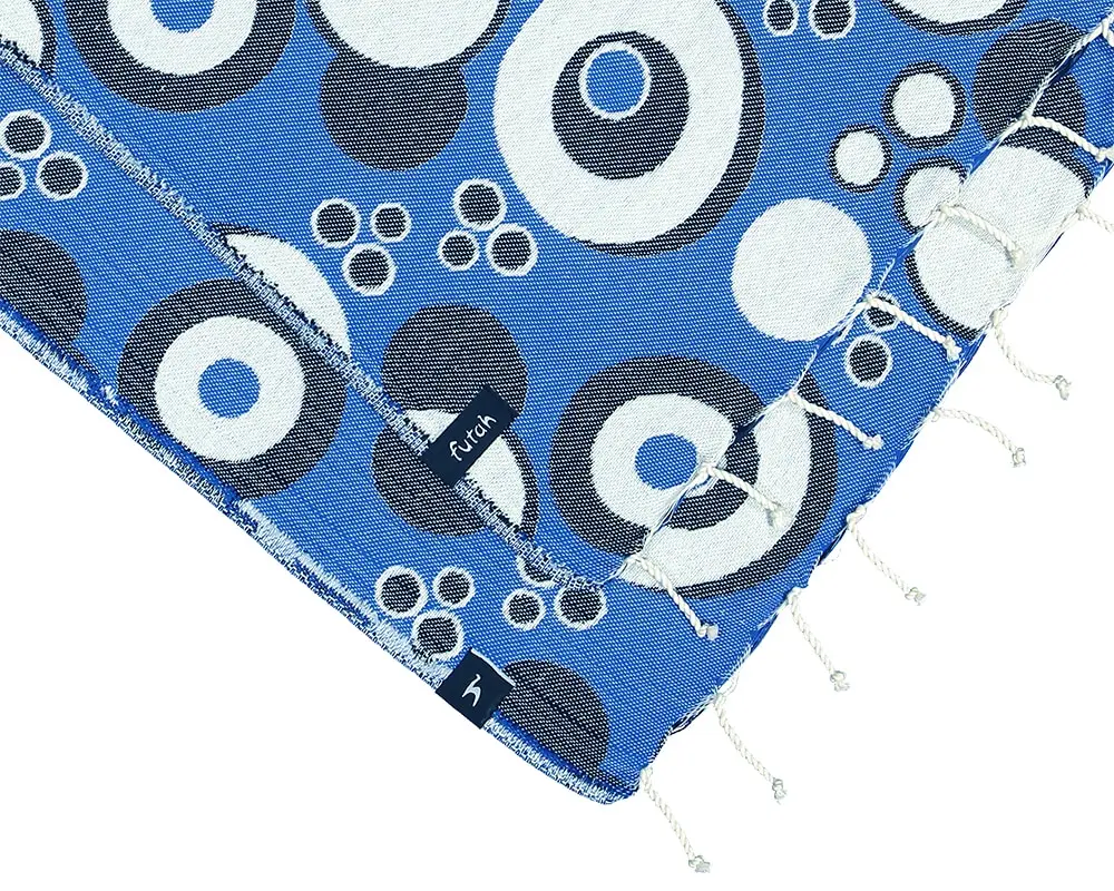 Futah - Vortex Bleu et Noire Serviette de Plage (2)