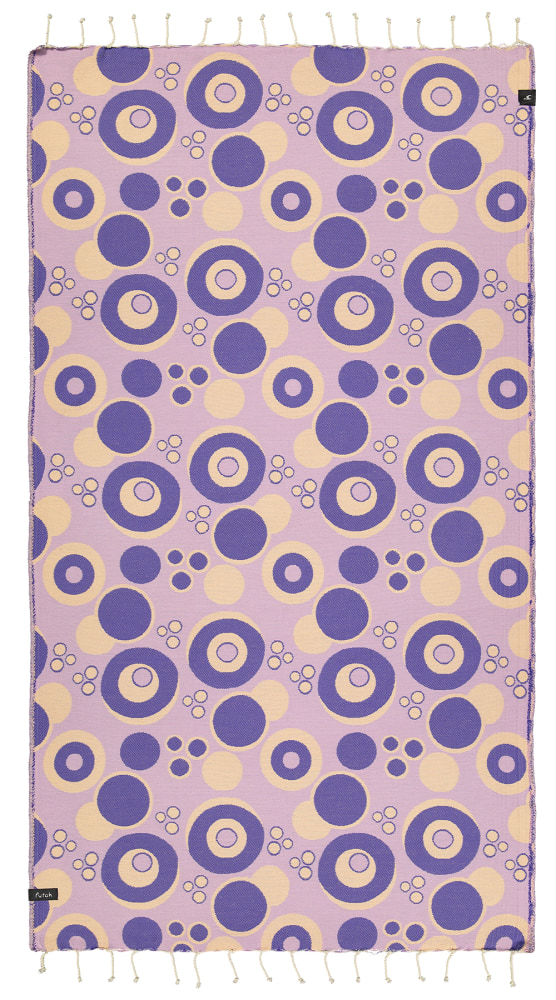 Futah - Vortex Violet et Pourpre Serviette de Plage (1)