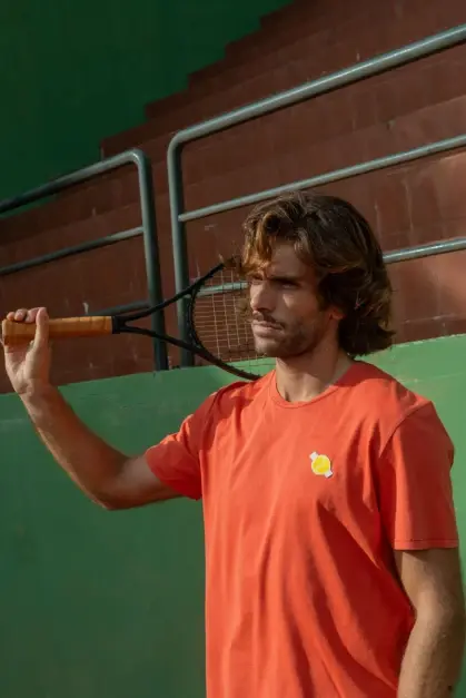 T-shirt Ligne Balles de Tennis Paprika LPTC