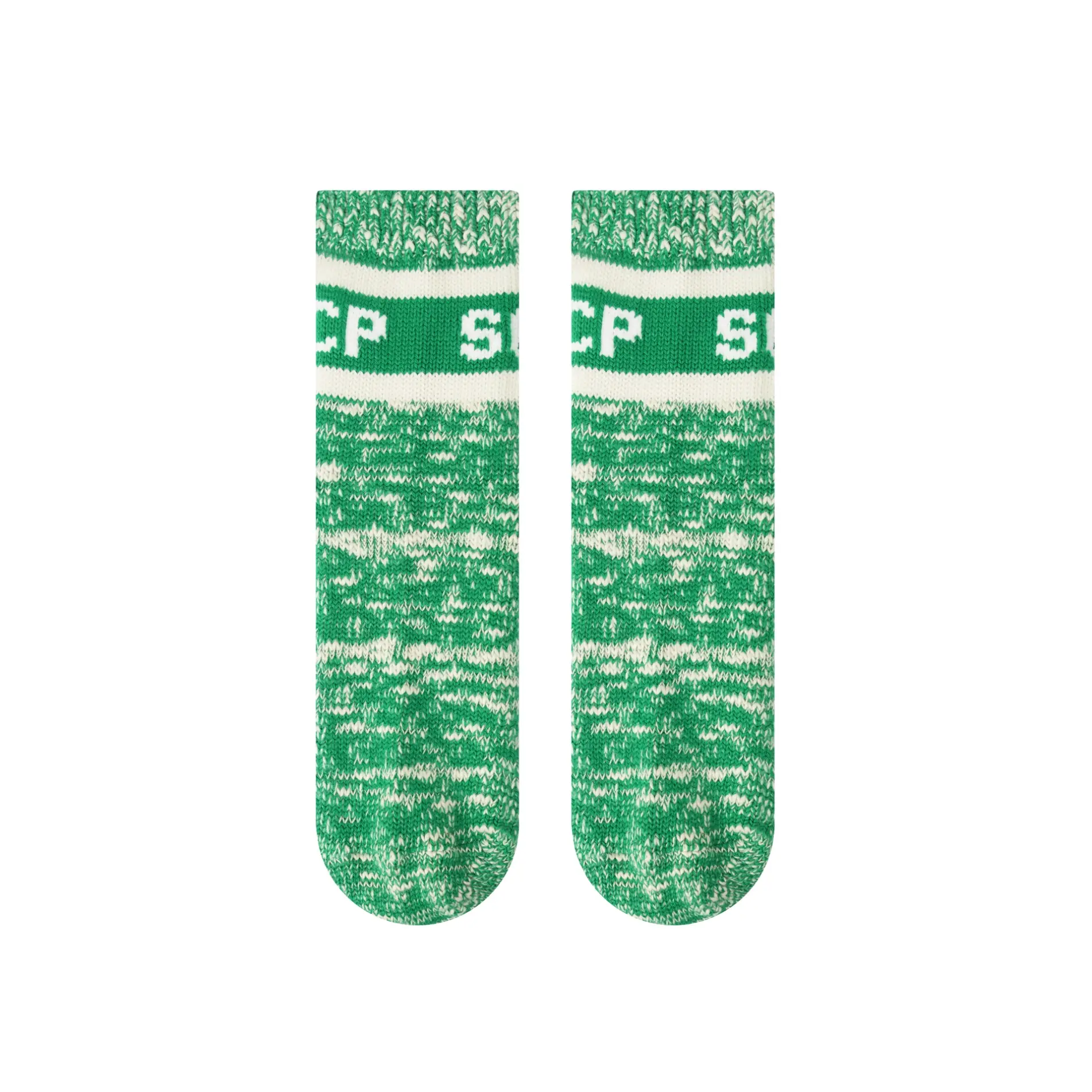 Futah - Chaussettes SCP en coton flammé Vert Sporting (2)