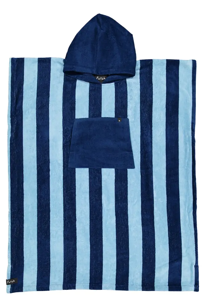 Futah - Bedu Deux Bleus Poncho Épongé (1)