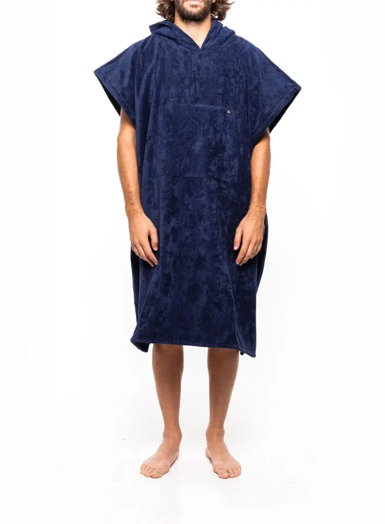 Futah - Ericeira Bleu Marine Poncho Épongé (5)