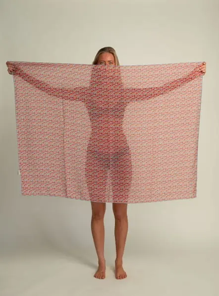 Futah Bleu aqua & Corail