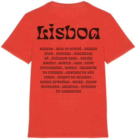 Futah T-shirt en coton biologique Paprika Lisboa
