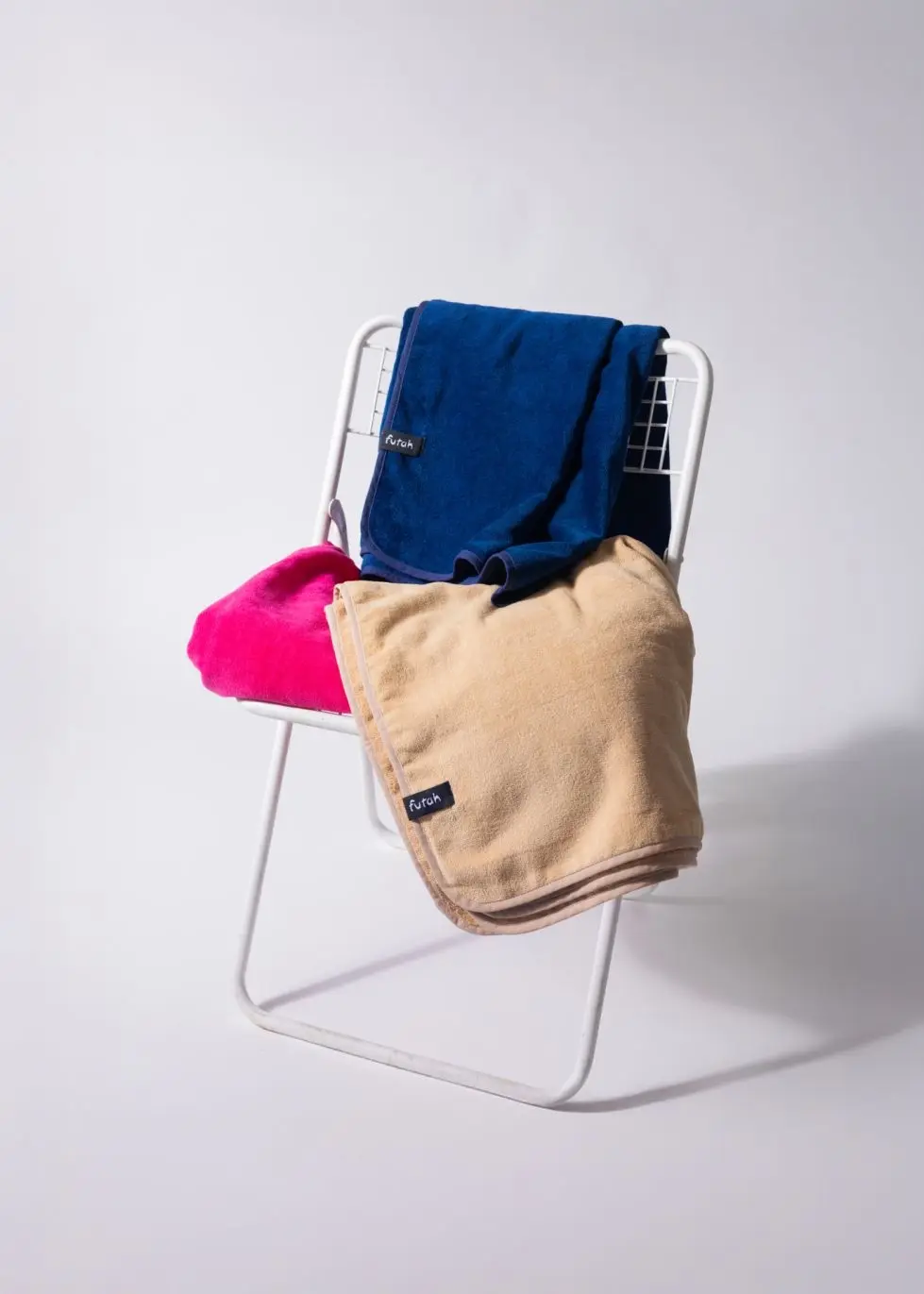 Futah - Ericeira Bleu Marine Serviette Épongé (9)