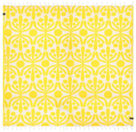 Flora Jaune Serviette de Plage XL (2)