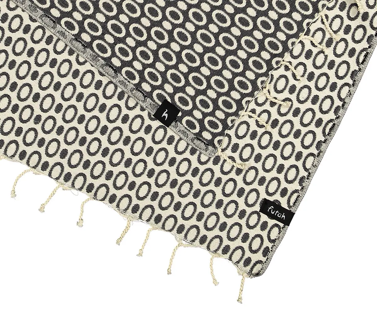 Futah - Pulse Noire Serviette de Plage XL (2)